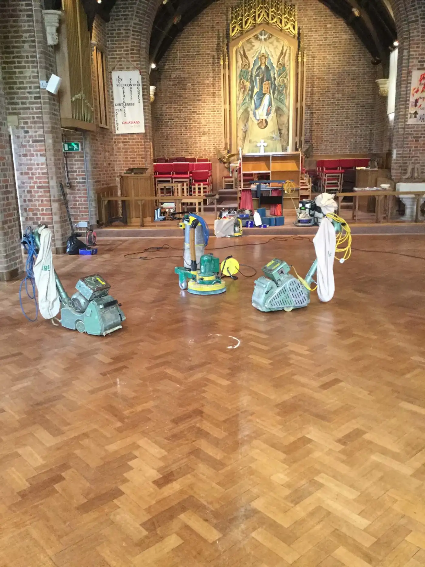 Wood floor sanding