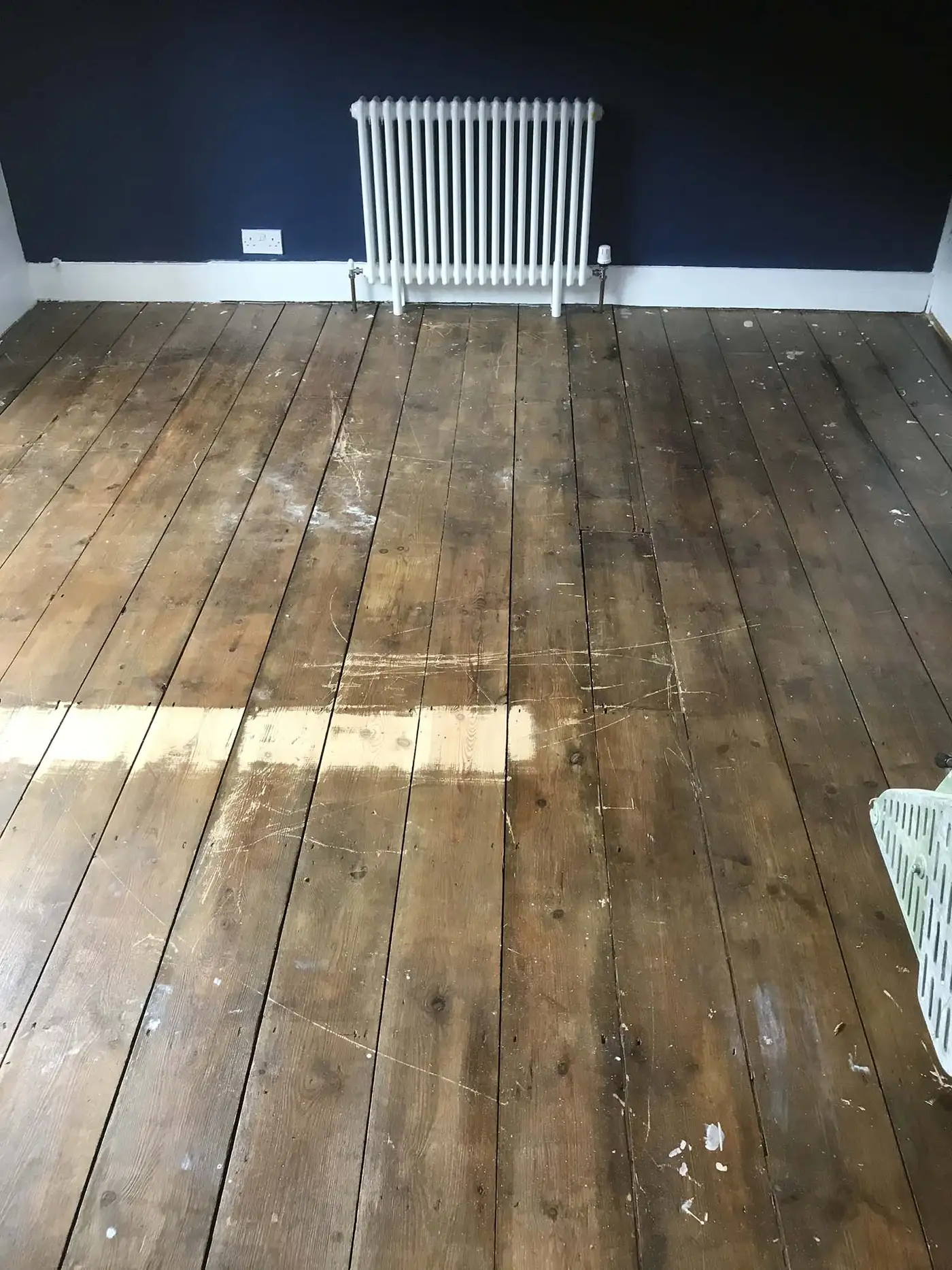 White wash floor before